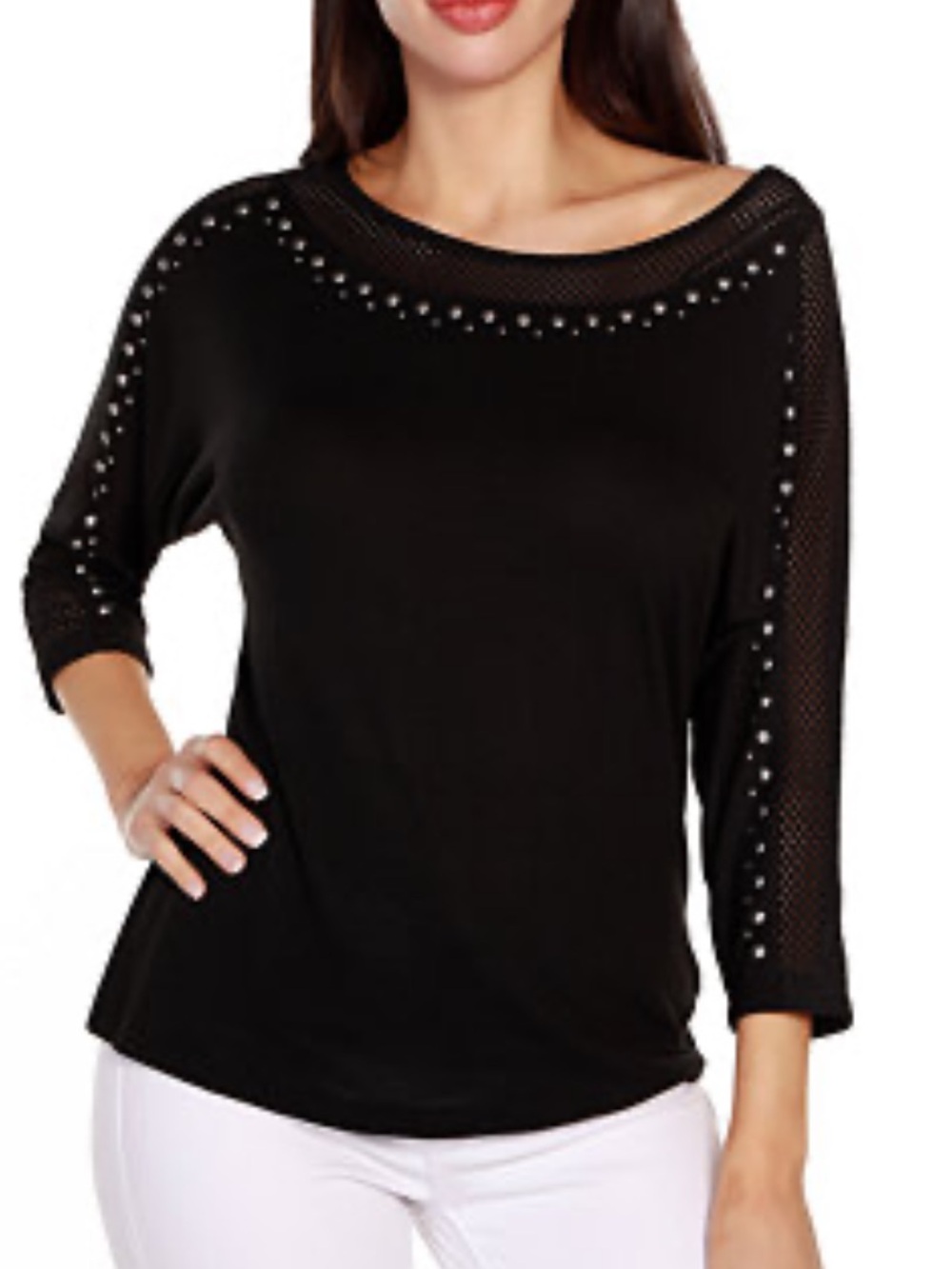 Belldini Size Small Dark Purple Quarter Length Sleeve Light Sweater
